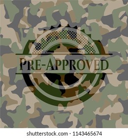 Pre-Approved on camo texture