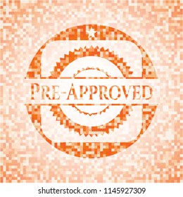Pre-Approved orange mosaic emblem