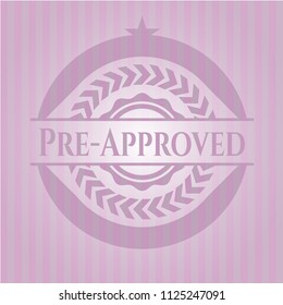 Pre-Approved pink emblem