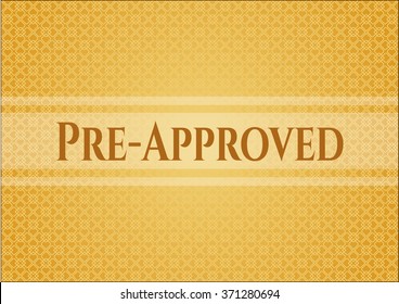 Pre-Approved poster or card