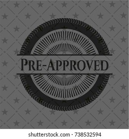 Pre-Approved retro style black emblem