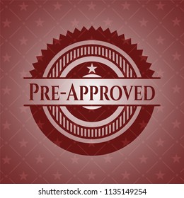 Pre-Approved retro style red emblem