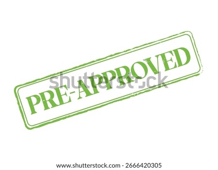 Pre-Approved Rubber Stamp Seal with an Outline and Text