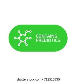 Logo de la placa prebiótica. Estructura química del símbolo de la sustancia prebiótica con texto.