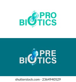 Ilustración del vector de bacterias bueno de alimentos prebióticos. 