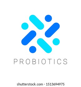 Prebiotic icon or logo. probiotics symbol. Vector illustration.