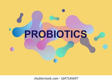 Prebiotic, Lactobacillus Vector Icon Design. Medical icons vector seamless pattern.White Background made from pills and capsules. Vector Illustration