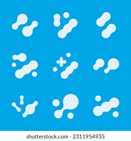 Prebiotic, microbe, lactobacillus shape big icon set