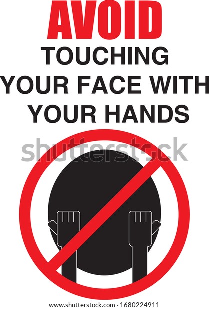 Precautionary Health Care Sign Vector Avoid Stock Vector (Royalty Free ...