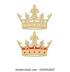 
precious ancient historical style gold crown. classic venetian symbol