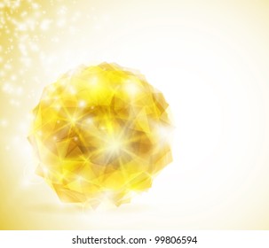 Precious crystal in the shape a sphere. Eps 10