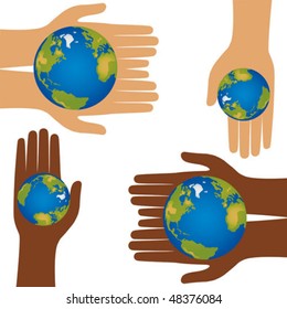 The precious Earth in someone's hands.
