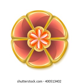 precious flower on a white background