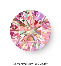 Precious Gem Isolated on White Background Vector illustration