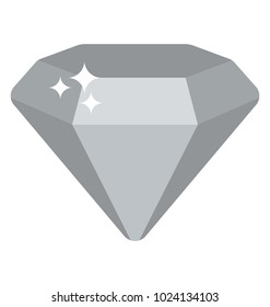 precious gemstone, diamond flat icon