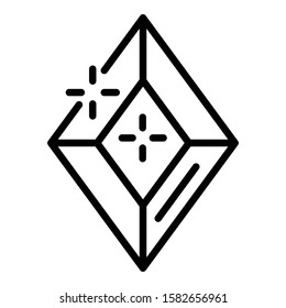 Precious gemstone icon. Outline precious gemstone vector icon for web design isolated on white background