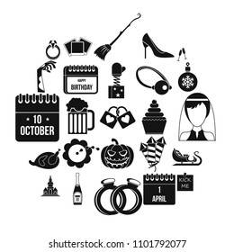 Precious gift icons set. Simple set of 25 precious gift vector icons for web isolated on white background