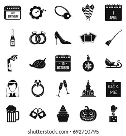 Precious gift icons set. Simple set of 25 precious gift vector icons for web isolated on white background