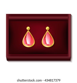Precious gold drop earrings