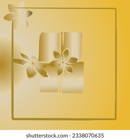 Precious gold frame vector background 