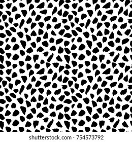 Precious handmade seamless texture. Abstract polka dot ornament. Ink illustration. Hand drawn ornament for wrapping paper.