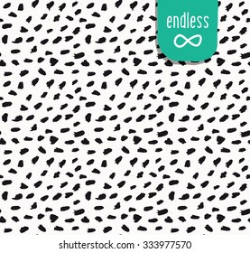 Precious handmade seamless texture. Perfect as background for greeting cards, business cards, covers, and more. Dots made by brush.