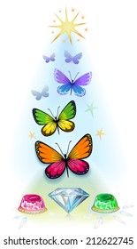 Precious life over concept, vector illustration