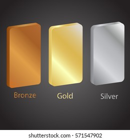 Precious metall. Gold, silver, bronze