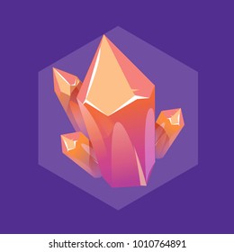 Precious mineral, vector illustration