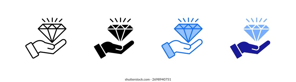 Vetor de Definição de Ícone de Estilo Múltiplo Precioso