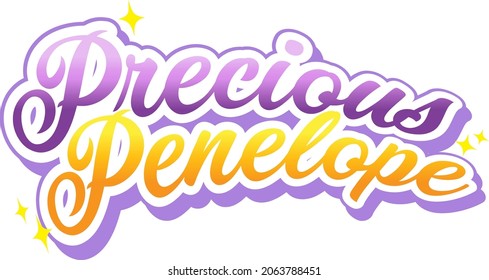 Precious Penelope Logo, Textdesign-Illustration