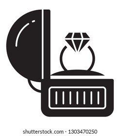 Precious ring, diamond ring icon 