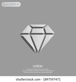 icono de piedra preciosa. Ilustración del vector EPS 10.