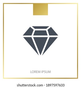icono de piedra preciosa. Ilustración del vector EPS 10.