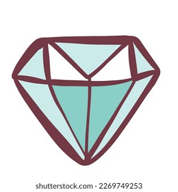 precious stone icon. Vector illustration hand drawing