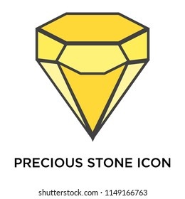 Precious stone icon vector isolated on white background for your web and mobile app design, Precious stone logo concept