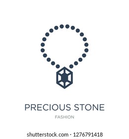 precious stone icon vector on white background, precious stone trendy filled icons from Fashion collection, precious stone vector illustration