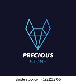 Precious Stone Logo Design, Diamond Gallery, Diamond Designs Template, Creative Logo Template, Minimal Logo Design, Diamond Company