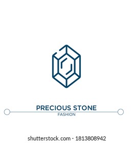 precious stone outline vector icon. simple element illustration. precious stone outline icon from editable fashion concept. can be used for web and mobile
