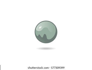 Precious stone vector realistic graphic design template