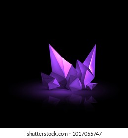 Precious stones on a dark background. Whole pieces of minerals. Banner of something expensive or luxurious