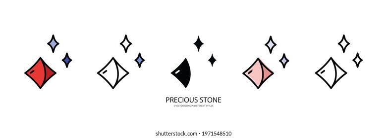 precious stones vector type icon