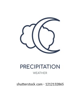 precipitation icon. precipitation linear symbol design from Weather collection. Simple outline element vector illustration on white background.