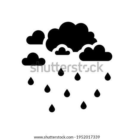 precipitation water glyph icon vector. precipitation water sign. isolated contour symbol black illustration