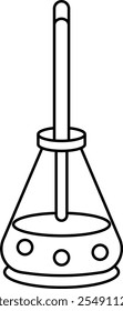 Um projeto de vetor aquecedor de laboratório de química precisa, ilustrando o equipamento essencial usado para aquecer substâncias, perfeito para visuais científicos e educacionais.