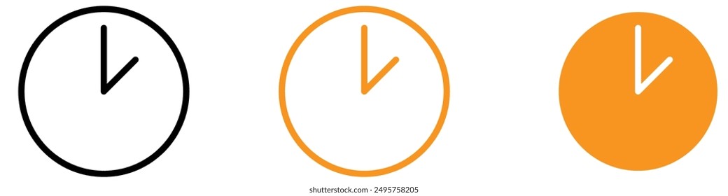 Precise Clock Icon for Time Management and Scheduling Themes Perfect for Illustrating Punctuality and Time-Related Concepts