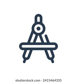 Precise Compass Vector Icon Illustration