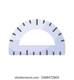 A precise and creative protractor icon, suitable for measuring angles and geometric functions