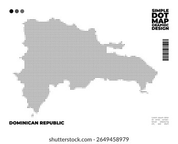 Precise dot mapping of Dominican Republic-stylish minimalist layout