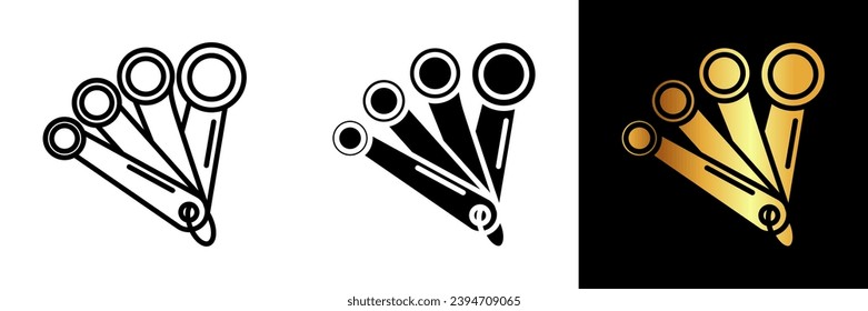A precise and efficient icon representing measuring spoons, symbolizing accuracy in recipes, culinary precision, and meticulous ingredient measurement.